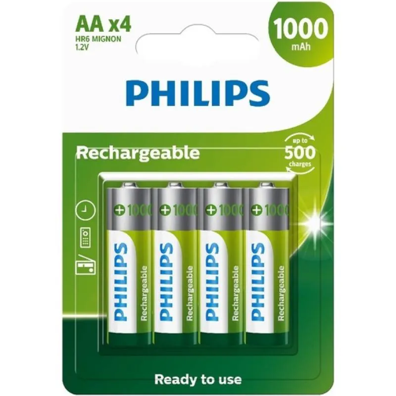 PILHA RECARREGáVEL AA 1000MAH BLISTER COM 4 R6B4RTU10/59