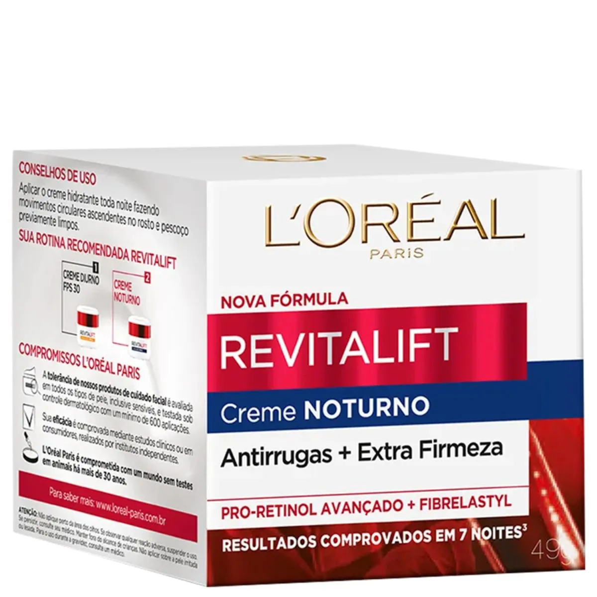 L&#039ORéAL PARIS REVITALIFT CREME NOTURNO ANTIRRUGAS + EXTRA FIRMEZA 49G (7898587764766)