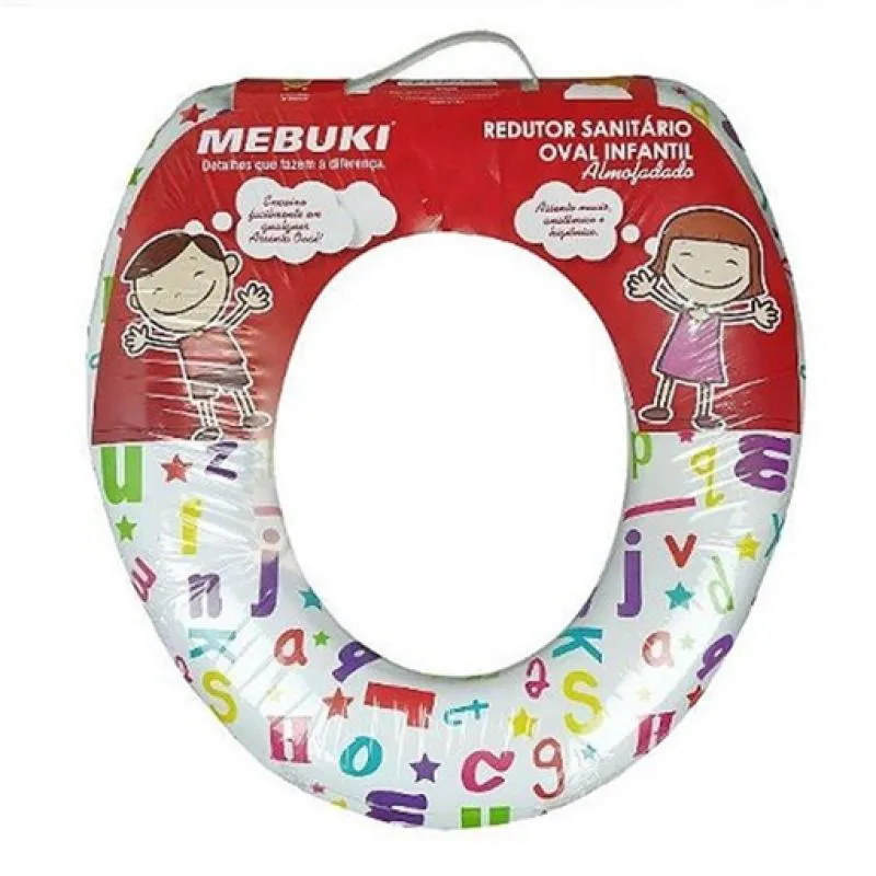 REDUTOR ASSENTO SANITARIO OVAL INFANTIL ALMOFADADO MEBUKI