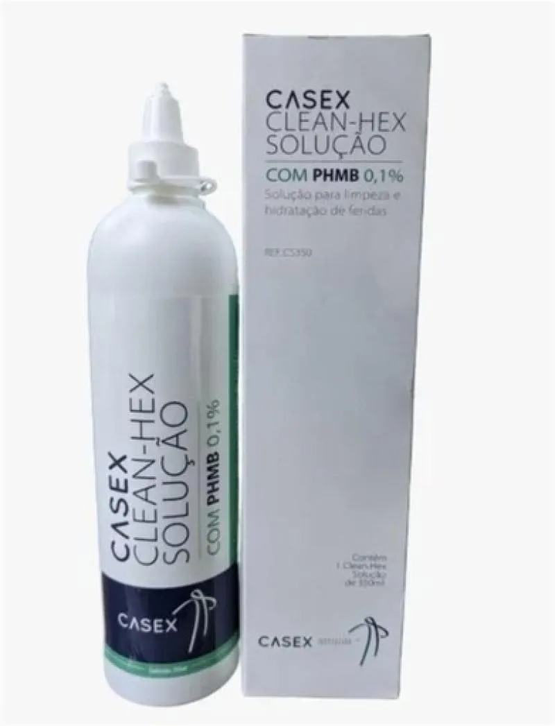 SOLUçAO DE LIMPEZA 350ML C/ POLIHEXANINA PHMB CASEX CS350