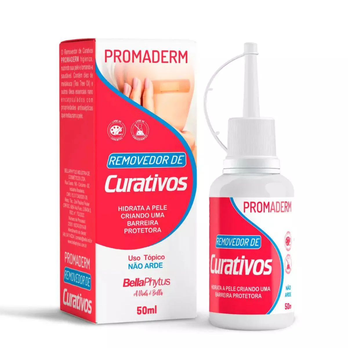 REMOVEDOR DE CURATIVOS PROMADERM 50ML - BELLAPHYTUS