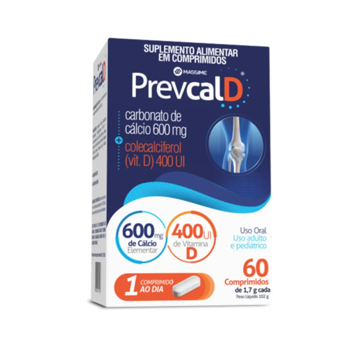 PREVCAL D 60 CPR  - 600MG + 400UI- MASSIME