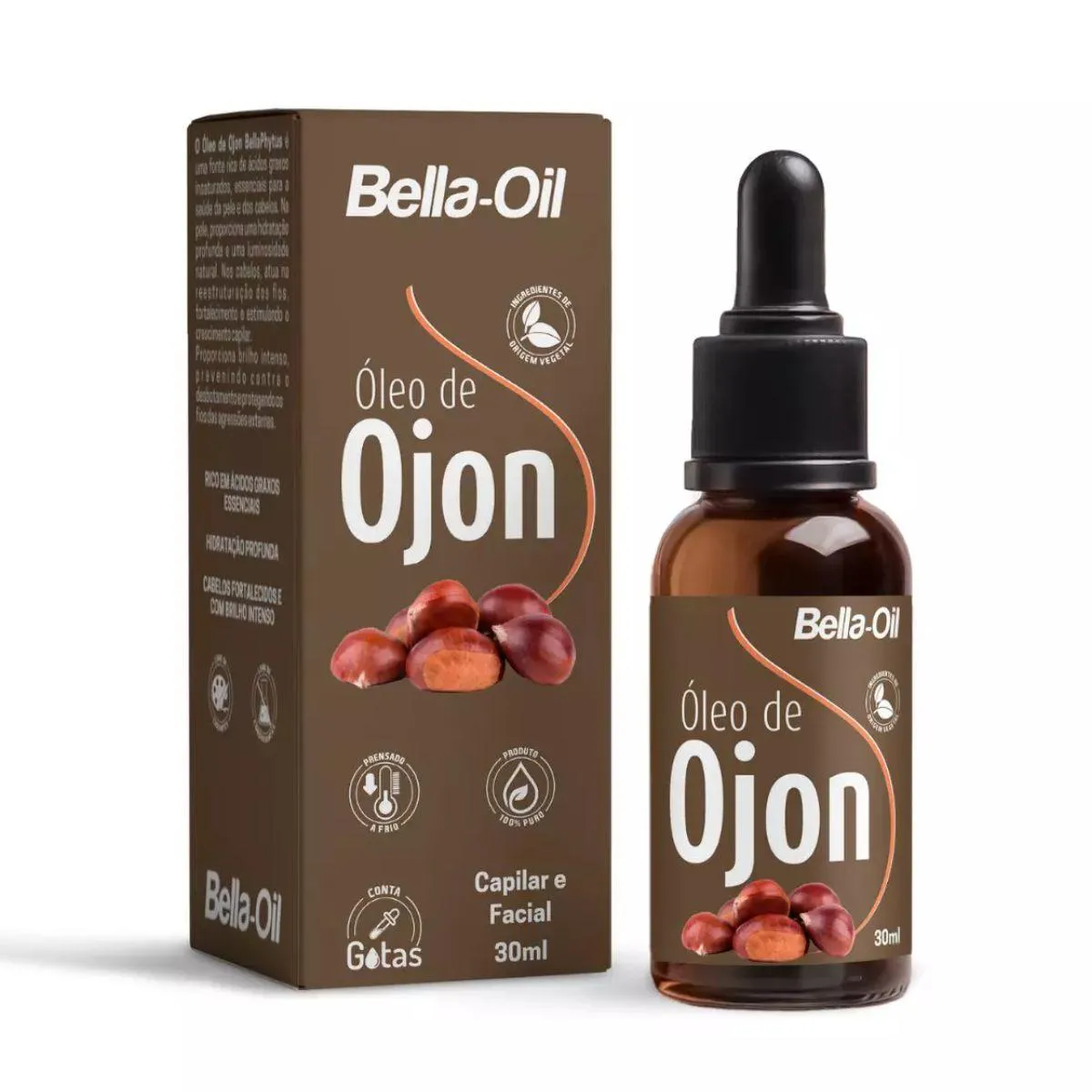ÓLEO DE OJON (BATANA) 100% PURO BELLA-OIL 30ML - BELLAPHYTUS