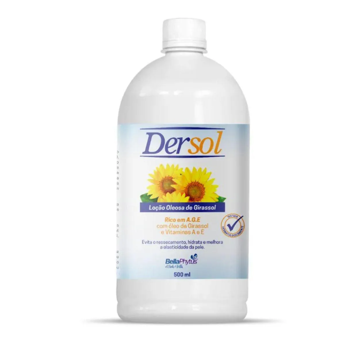 ÓLEO DE GIRASSOL (A.G.E) DERSOL 500ML - BELLAPHYTUS