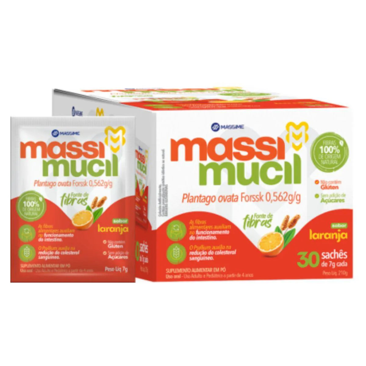 MASSIMUCIL LARANJA SACHE 10X7G