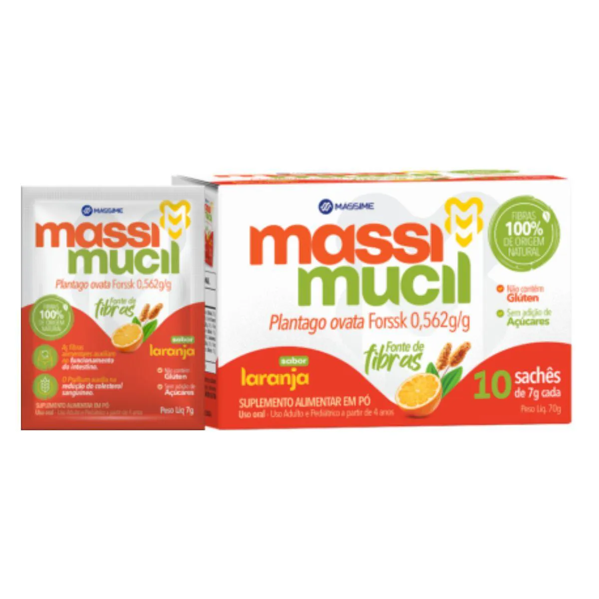 MASSIMUCIL LARANJA POTE 174G