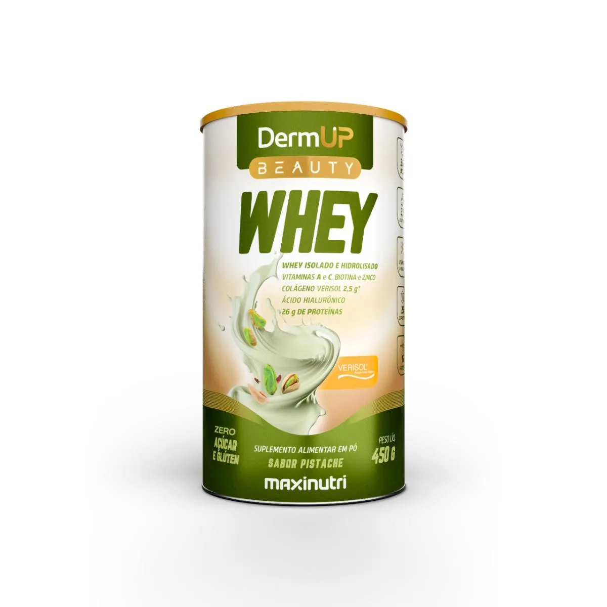 DERMUP BEAUTY WHEY PISTACHE 450G - MAXINUTRI