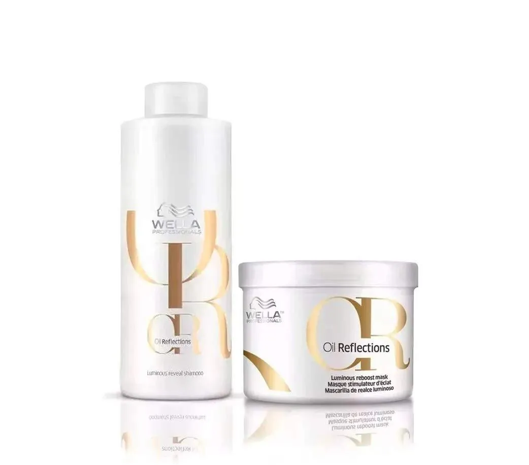 KIT SHAMPOO 1L E MáSCARA WELLA OIL REFLECTIONS 500ML