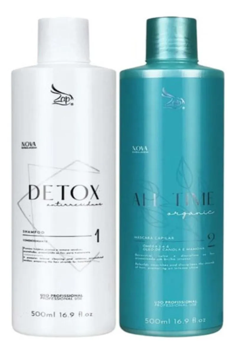 ZAP ALL TIME PROGRESSIVA SEM FORMOL + SHAMPOO DETOX 2X500ML
