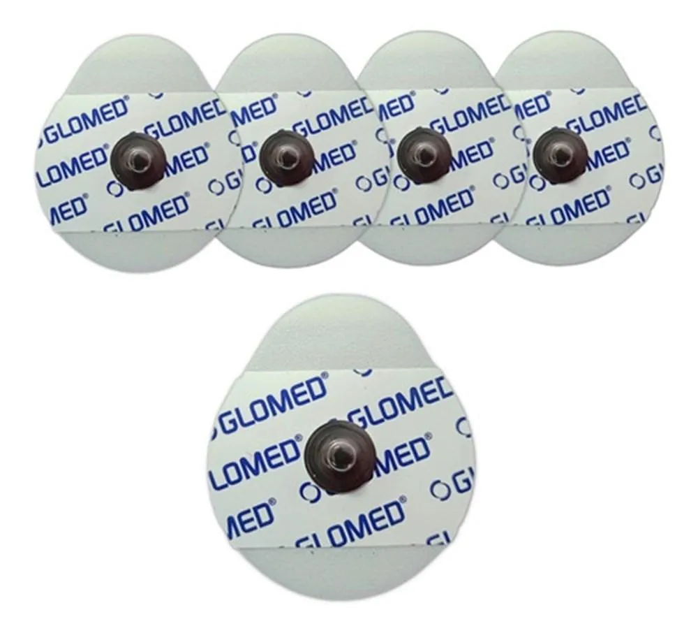 ELETRODOS ECG DESCARTáVEIS COM GEL - 50 UNIDADES - GLOMED