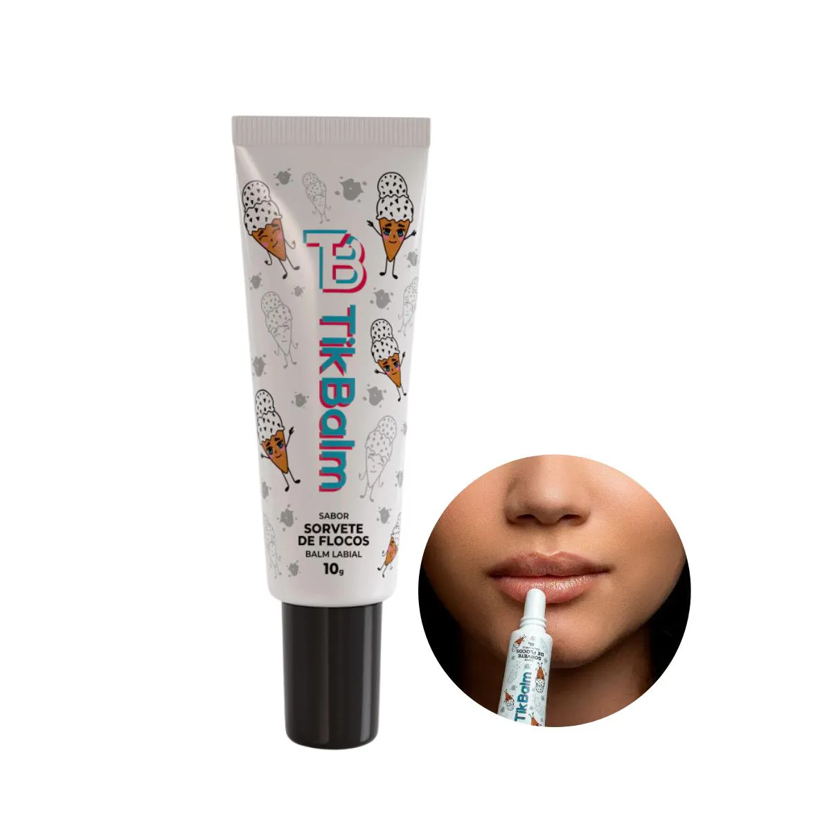BALM LABIAL TIKBALM SABOR SORVETE DE FLOCOS 10G