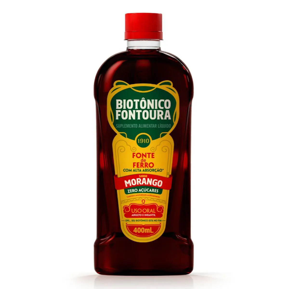 Biotônico Fontoura Morango Estimulante de Apetite 400ml