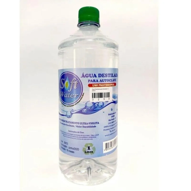 ÁGUA DESTILADA PARA AUTOCLAVE SOFT WATER - CPOH 1000ML
