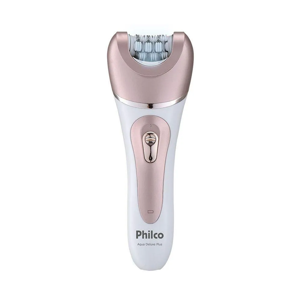 DEPILADOR PHILCO AQUA DELUXE PLUS PDP02R SEM FIO BRANCO - ROSA BIVOLT