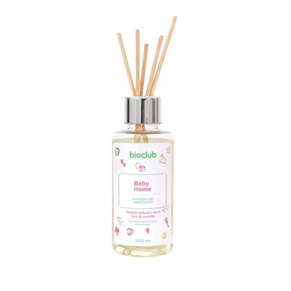DIFUSOR DE AMBIENTES COM 5 BASTõES BABY HOME 200ML - BIOCLUB