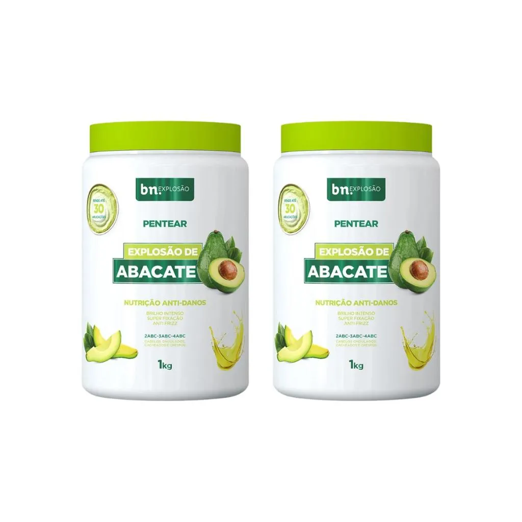 CREME PARA PENTEAR BELEZA NATURAL 1KG EXPLOSAO ABACATE - 2UN