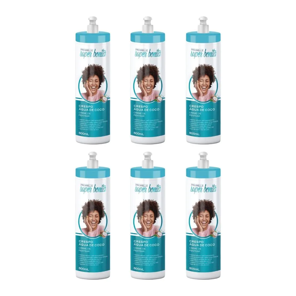 CREME PARA PENTEAR PROBELLE SUPER BONITA 800ML AGUA COCO-6UN