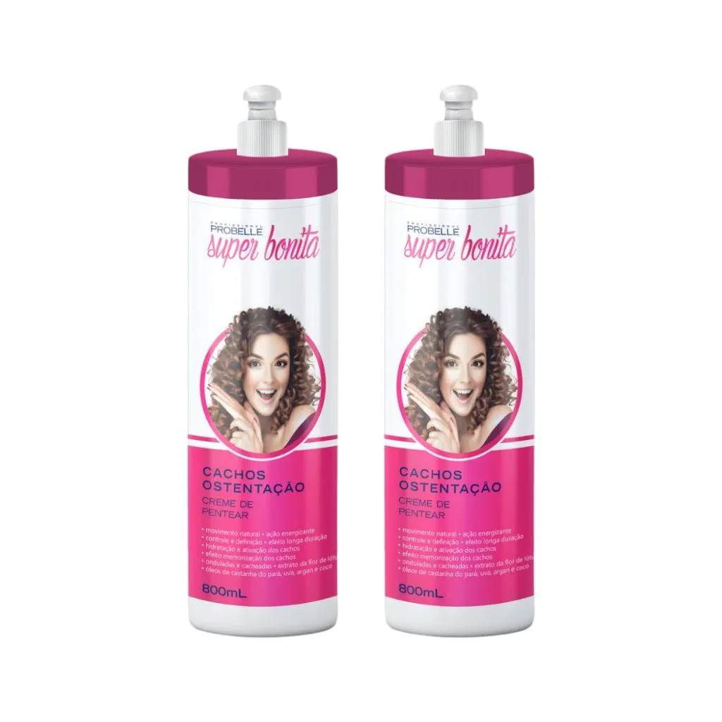 CREME PARA PENTEAR PROBELLE SUPER BONITA 800ML CACH OSTE-2UN