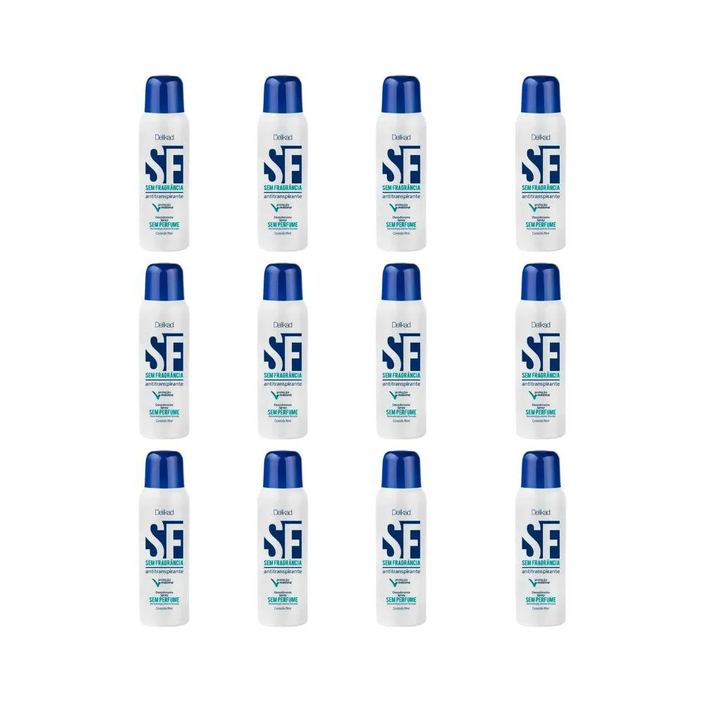 DESODORANTE SPRAY DELIKAD 90ML SEM FRAGRANCIA - KIT C/ 12UN