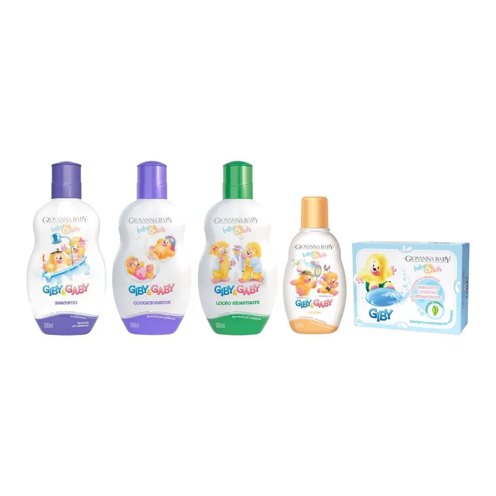 KIT GIOVANNA BABY GIBY SH 200ML+COND 200+COL 100+LOC 200+SAB