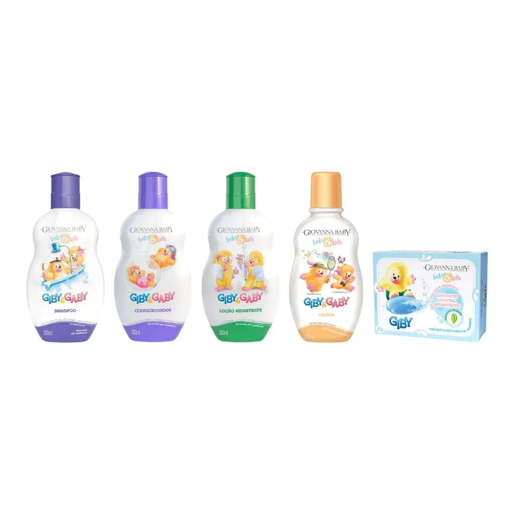 KIT GIOVANNA BABY GIBY SH 200ML+COND 200+COL 200+LOC 200+SAB