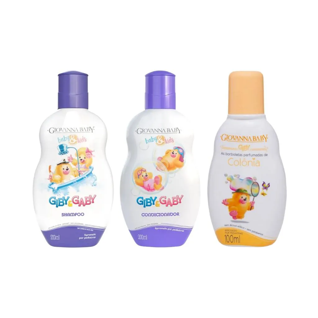 KIT GIOVANNA BABY GIBY SH 200ML+COND 200ML+COLONIA 100ML