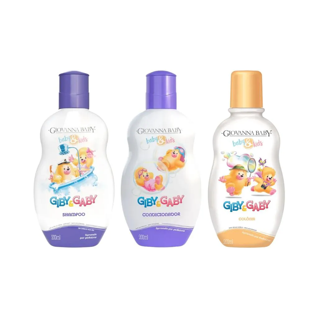 KIT GIOVANNA BABY GIBY SH 200ML+COND 200ML+COLONIA 200ML