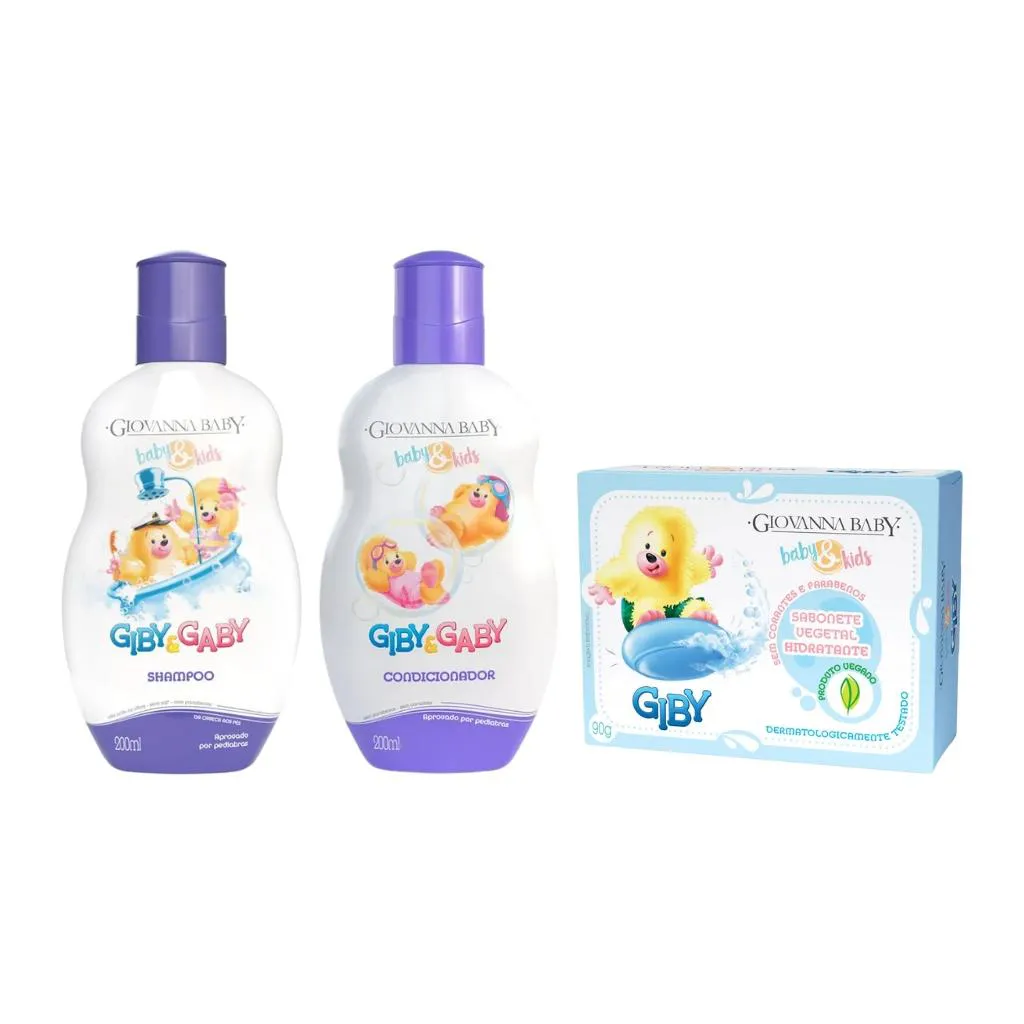 KIT GIOVANNA BABY GIBY SH 200ML+COND 200ML+SAB BARRA 90G