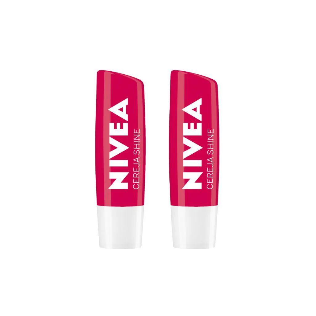 PROTETOR LABIAL NIVEA 4,8G CEREJA SHINE - KIT C/ 2UN