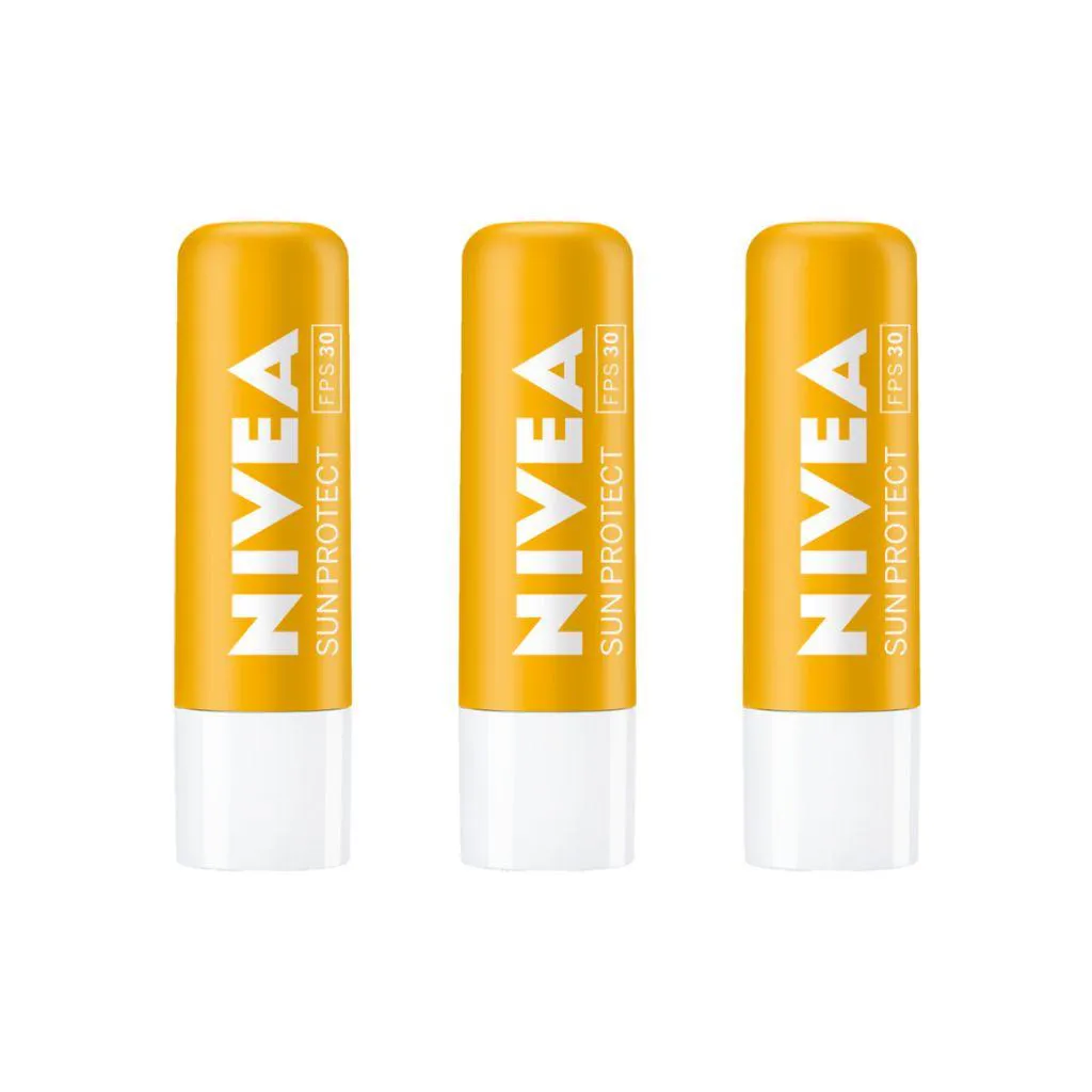 PROTETOR LABIAL NIVEA 4,8G F30 - KIT C/ 3UN