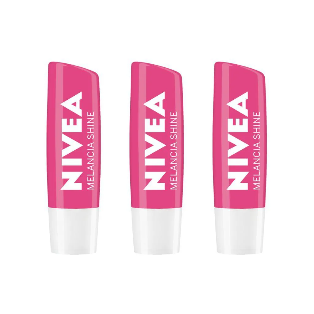 PROTETOR LABIAL NIVEA 4,8G MELANCIA SHINE - KIT C/ 3UN
