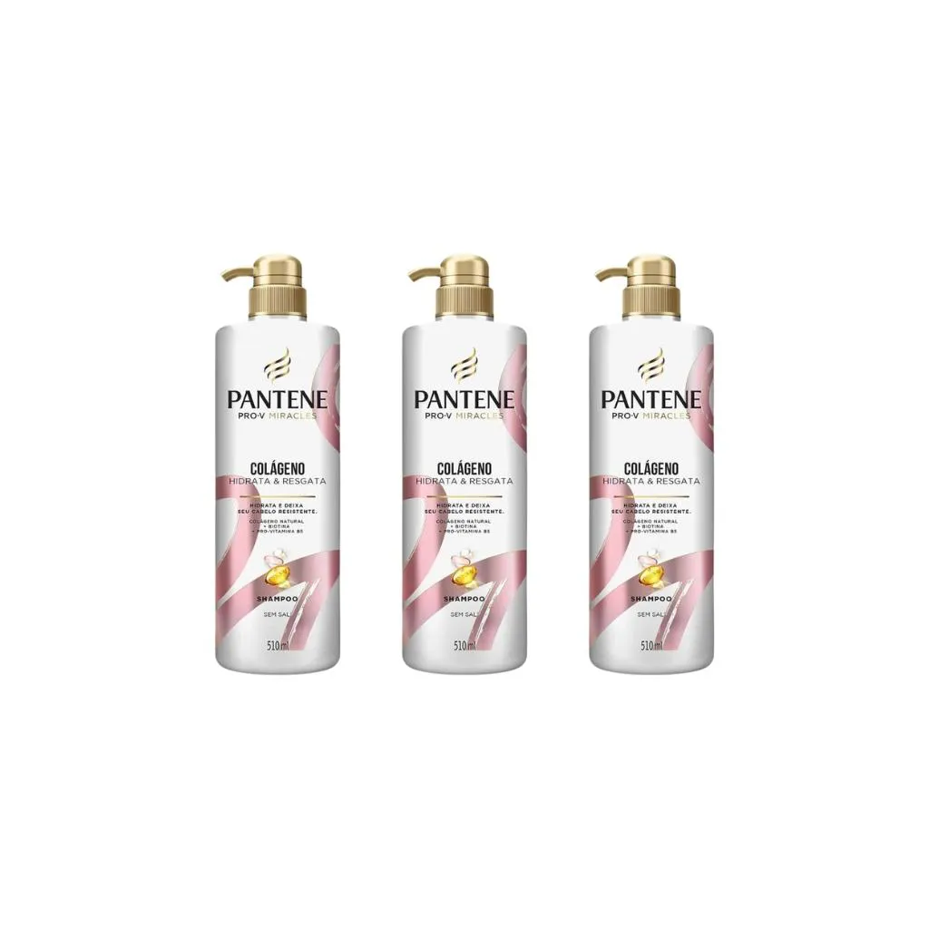SHAMPOO PANTENE PUMP COLAGENO 510ML-KIT C/3UN