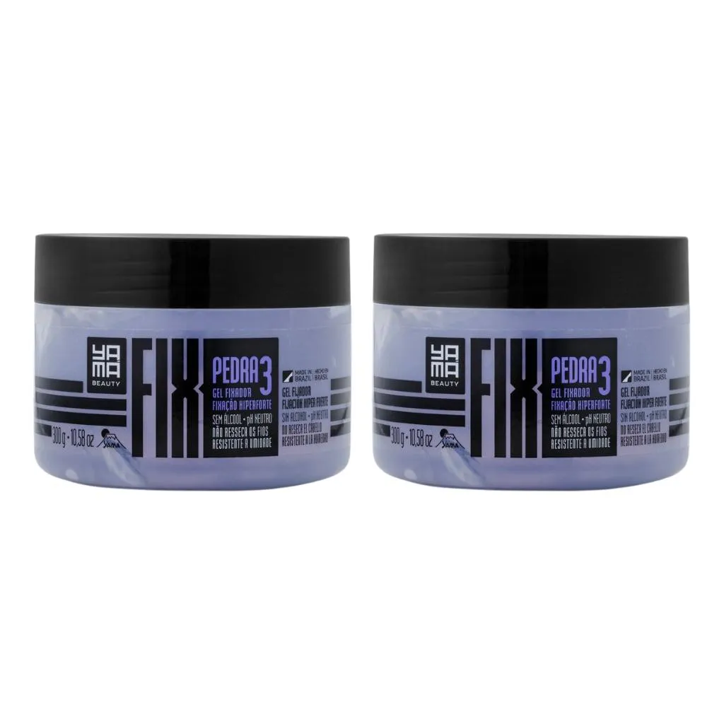 GEL FIXADOR YAMA FIX 300G PEDRA - KIT C/ 2UN