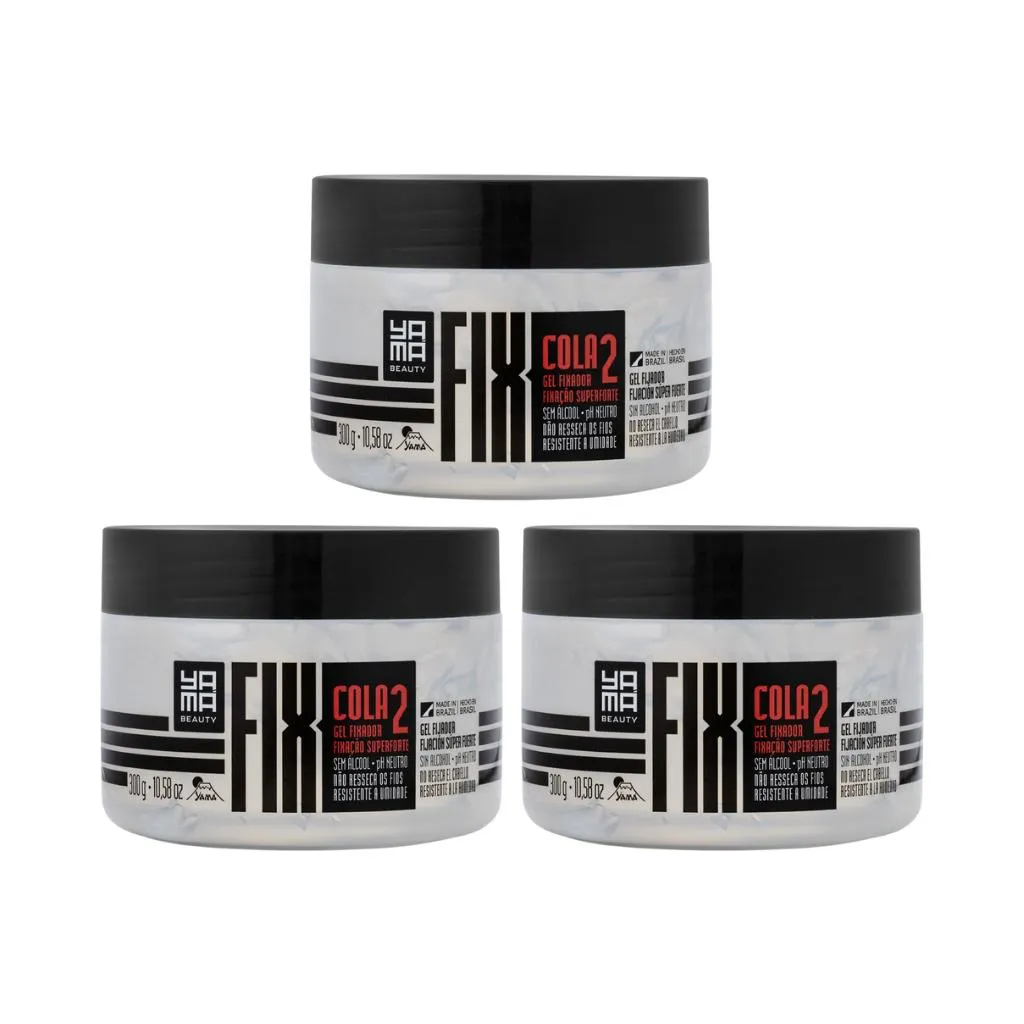 GEL FIXADOR YAMA FIX 300G COLA - KIT C/ 3UN