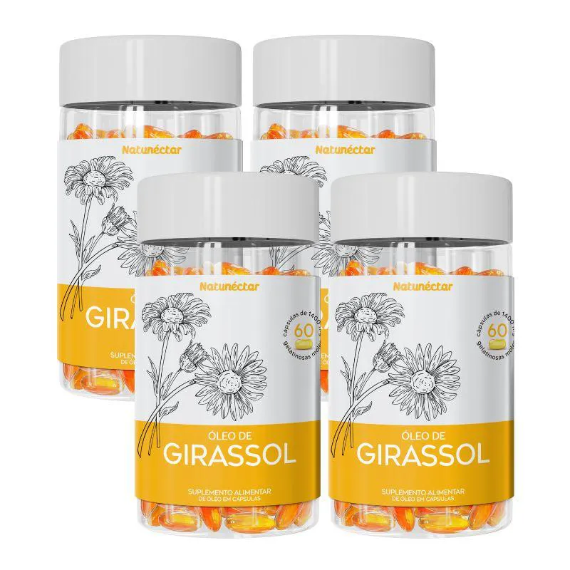 KIT ÓLEO DE GIRASSOL NATUNECTAR -  4 UNID (240 CáPSULAS)