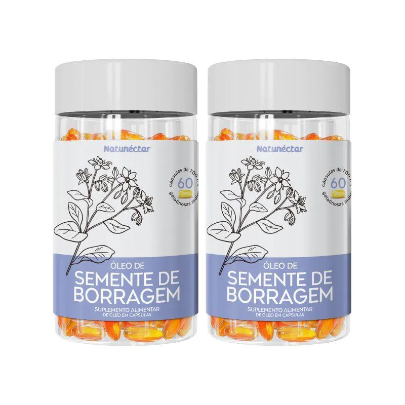 KIT ÓLEO DE SEMENTE DE BORRAGEM NATUNECTAR - 2 UNID (120 CáPSULAS)