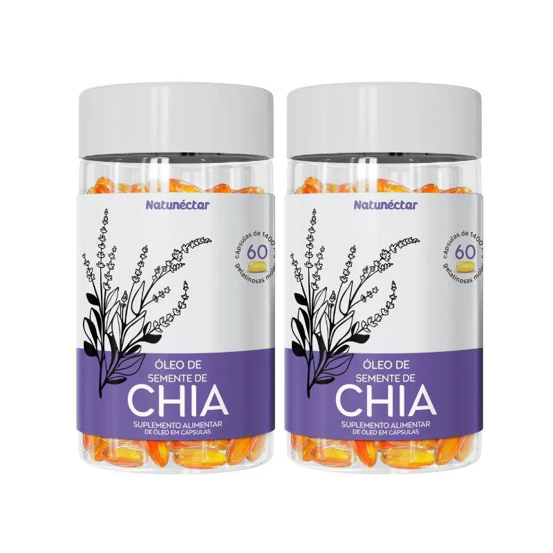 KIT ÓLEO DE SEMENTE DE CHIA NATUNECTAR - 2 UNID (120 CáPSULAS)