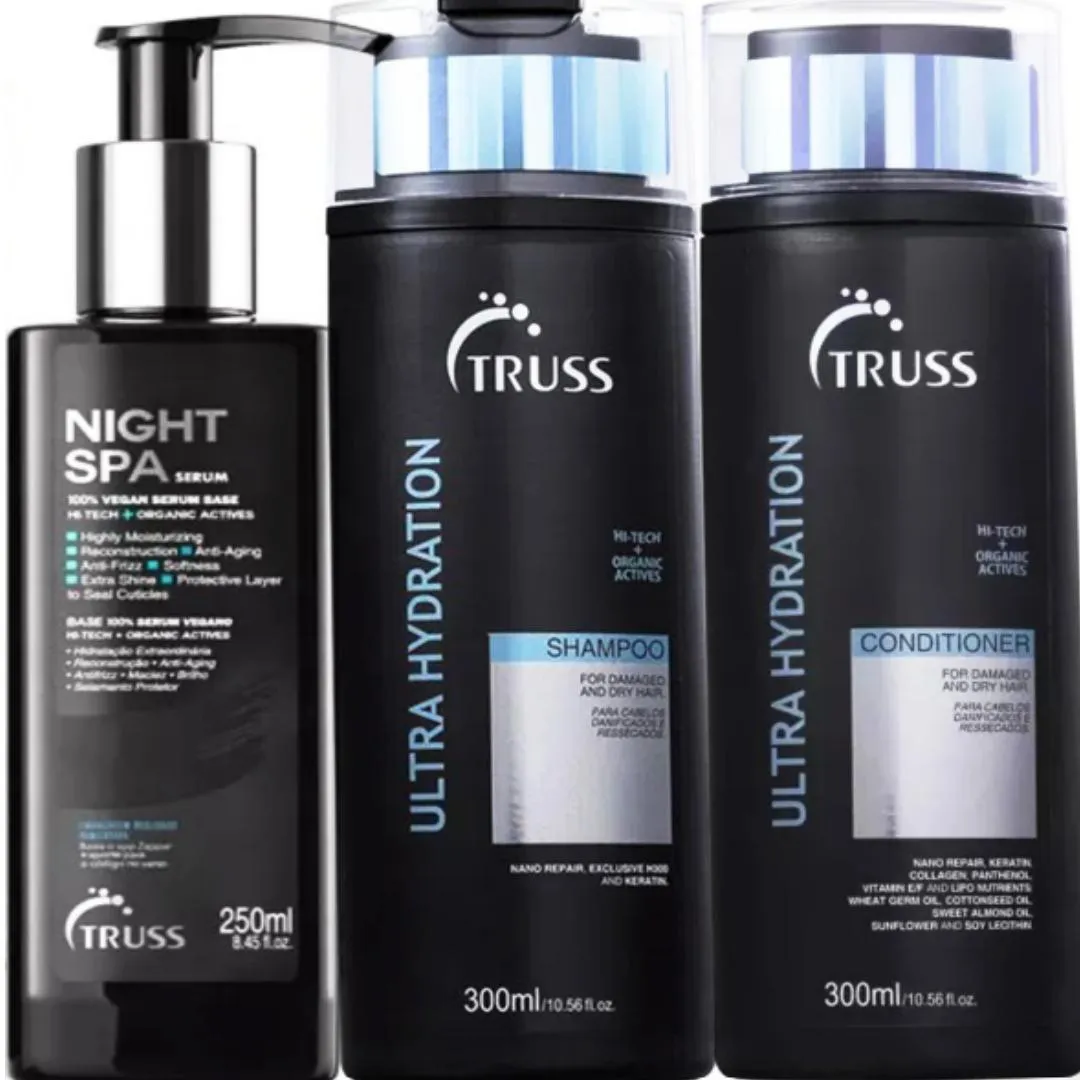 TRUSS ULTRA HYDRATION SHAMPOO E  CONDICIONADOR + SéRUM NIGHT SPA