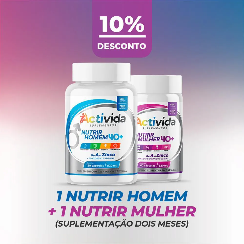 COMBO - 1 NUTRIR HOMEM + 1 NUTRIR MULHER