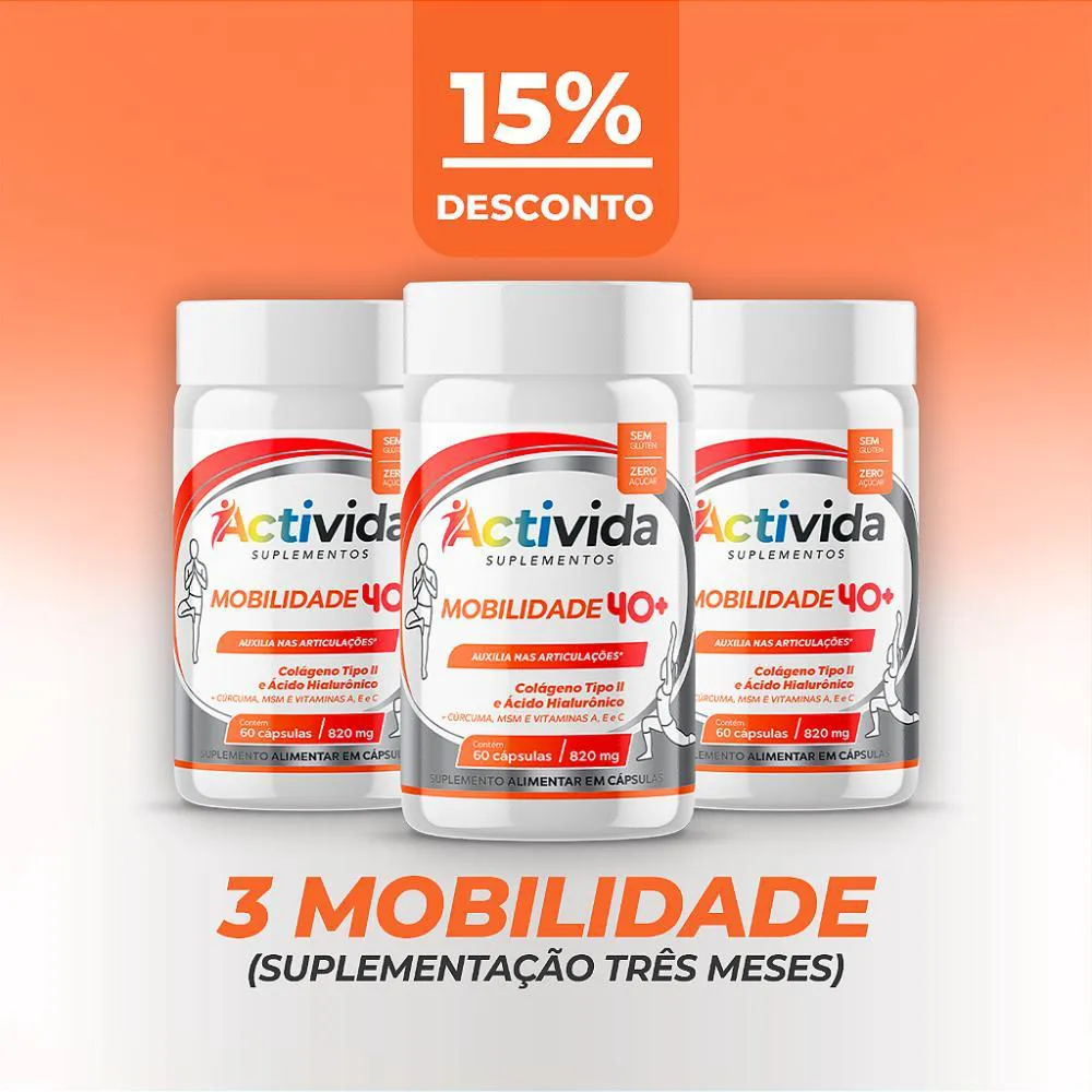 COMBO - 3 SUPLEMENTO ALIMENTAR - ACTIVIDA MOBILIDADE