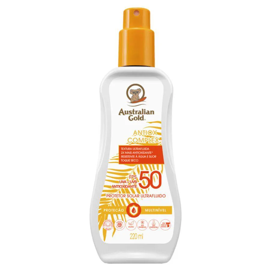 PROTETOR SOLAR CORPORAL ULTRA FLUIDO ANTIOX COMPLEX FPS 50 220ML - AUSTRALIAN GOLD