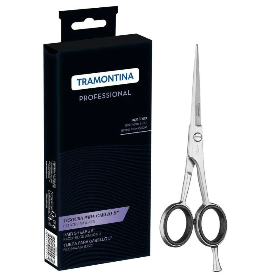 TESOURA PARA CABELO EM AçO INOX COM FIO NAVALHA Nº 5 - TRAMONTINA