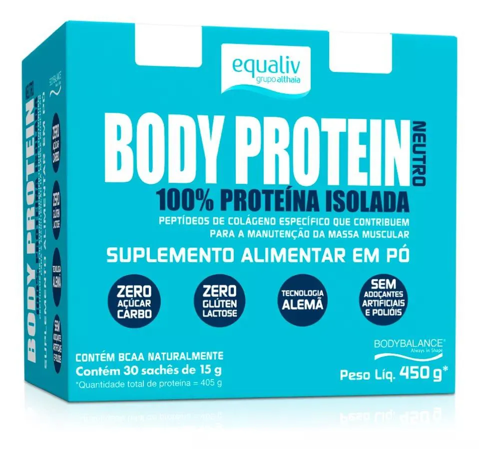 BODY PROTEIN NEUTRO EQUALIV COLáGENO PROTEíNA 30 SACHêS 15G