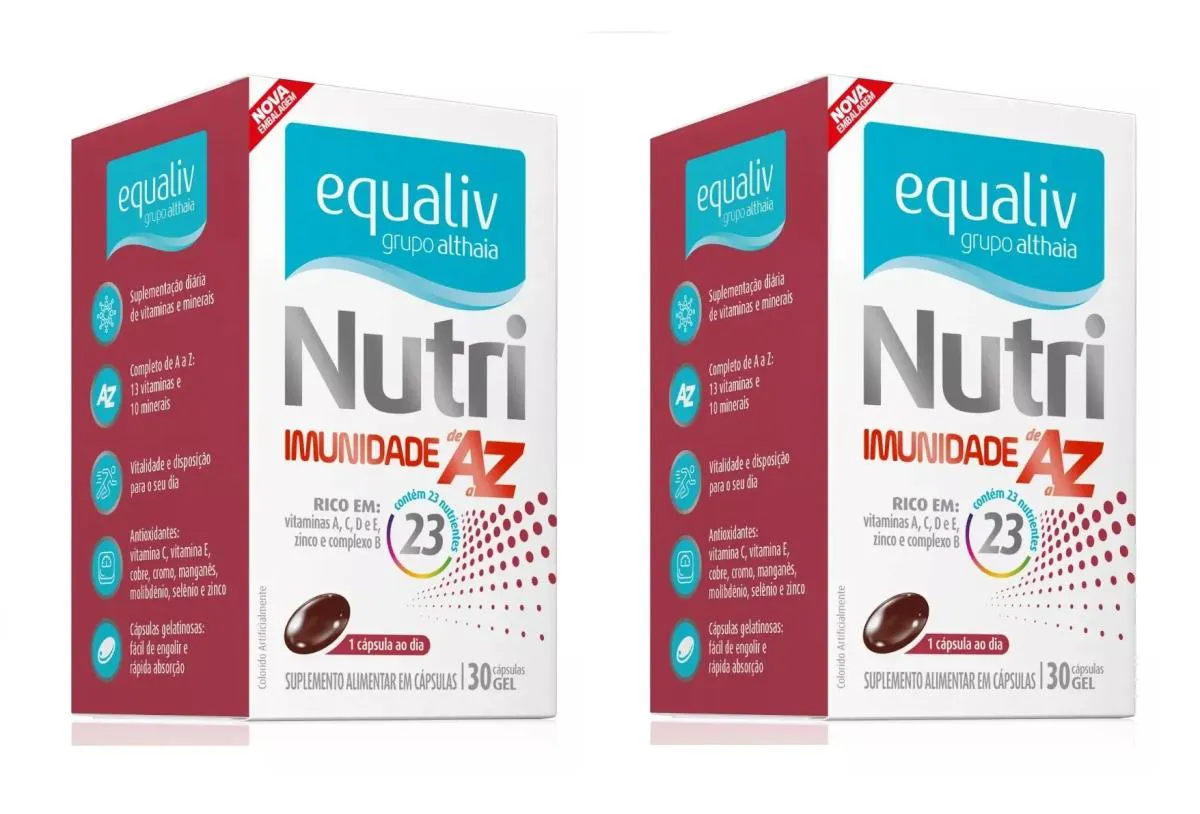 KIT 2 SUPLEMENTO EQUALIV NUTRI IMUNIDADE AZ 30CPS