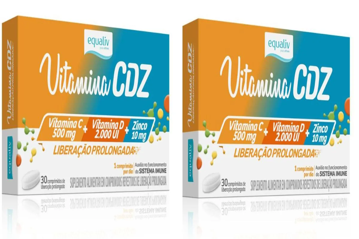 KIT 2 SUPLEMENTO EQUALIV VITAMINA CDZ ZINCO 30COMPS