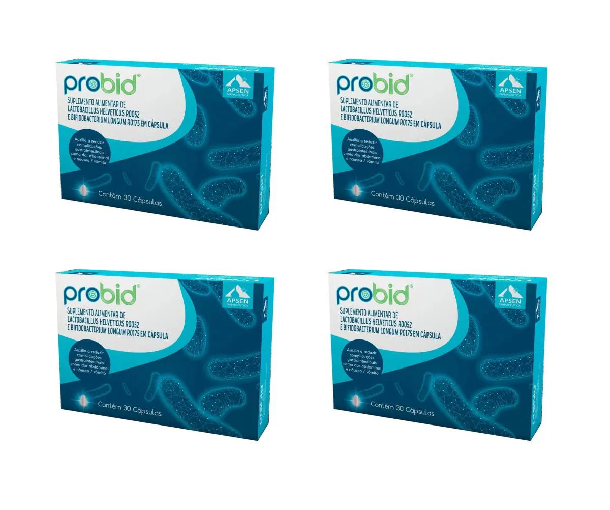 KIT 4 SUPLEMENTO APSEN PROBID LACTOBACILLUS 30CPS