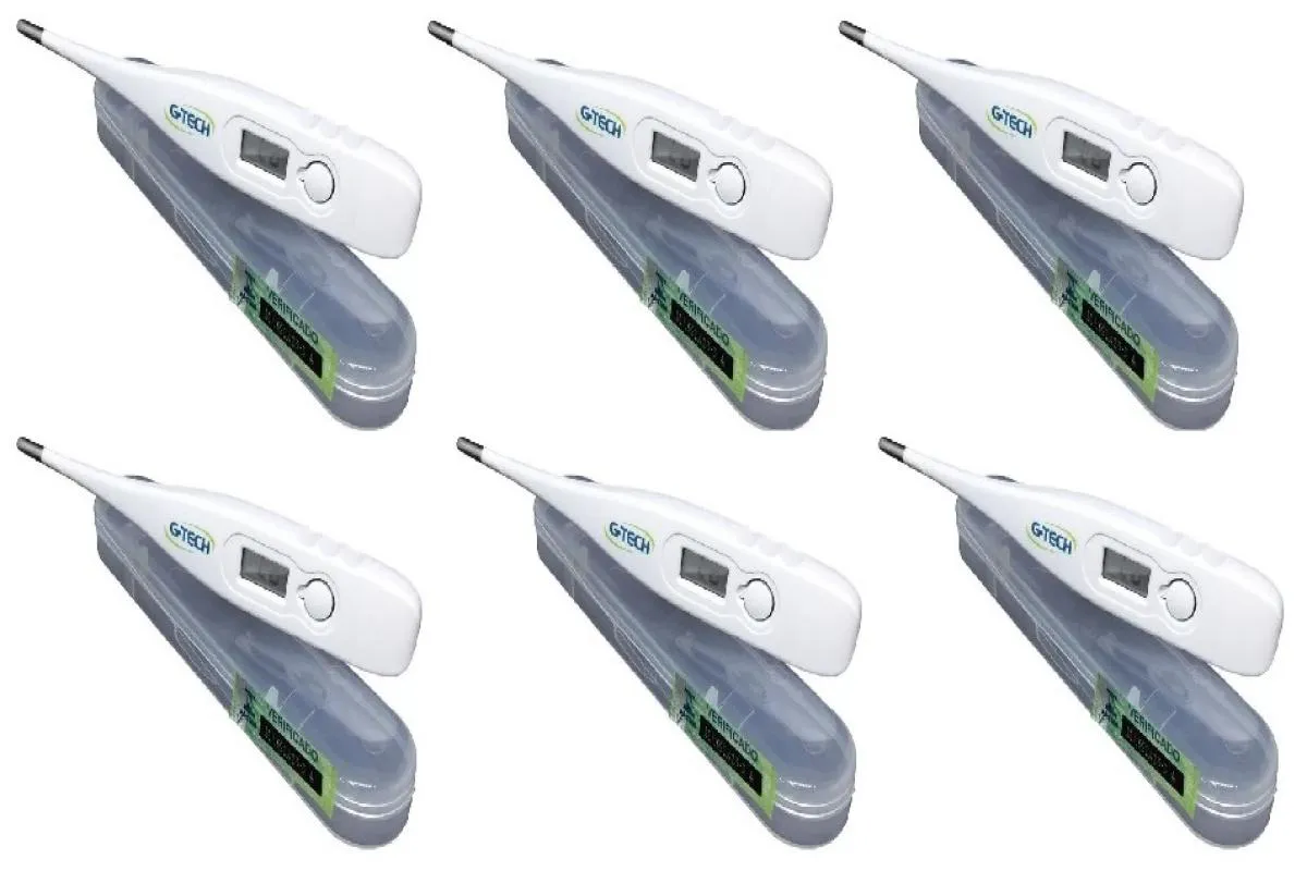 KIT 6 TERMôMETRO DIGITAL G-TECH RáPIDO RESULTADO EM 1MIN