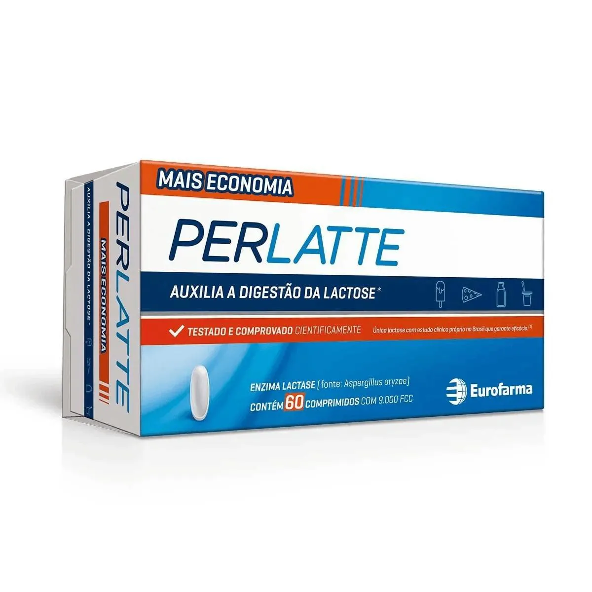 SUPLEMENTO PERLATTE LACTASE 9000FCC LACTOSE 60CPS