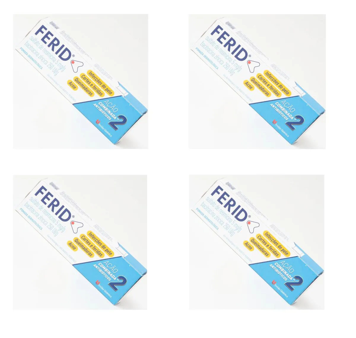 KIT 4 POMADA CICATRIZANTE FERID INFECçõES ACNE FERIDAS 10G
