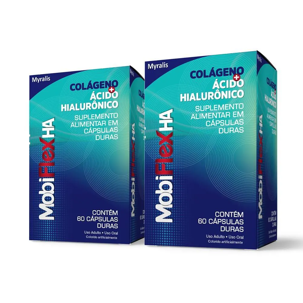 KIT MOBIFLEX HA COLAGENO+ACIDO HIALURONICO CAPS C/60 2 UN.